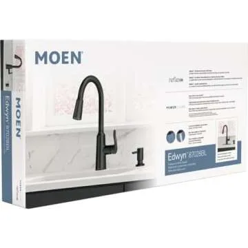 Moen Edwyn Matte Black Kitchen Faucet with Pull-Down Sprayer