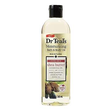 Dr. Teals Bath & Body Oil Variety Gift Set (2 Pack, 8.8oz Ea.) - Ultra Rich Shea Butter & Nourishing Coconut Oil - Essential Oils Hydrate Skin & Alleviate Daily Stress - At Home Spa Kit