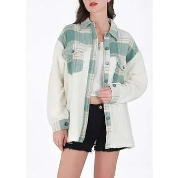 utcoco Women's Flannel Jacket - Stylish & Cozy Winter Wear