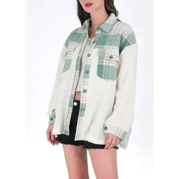 utcoco Women's Flannel Jacket - Stylish & Cozy Winter Wear