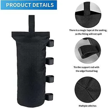 Joramoy Heavy Duty Canopy Weight Bags (Set of 4) for Canopies
