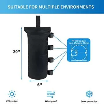 Joramoy Heavy Duty Canopy Weight Bags for Secure Setup