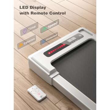 XMKEY Under Desk Walking Pad, Compact Treadmill, Portable Mini Treadmill for Home, 265 lbs Capacity, Ideal for Cardio & Office Use, Space-Saving Design