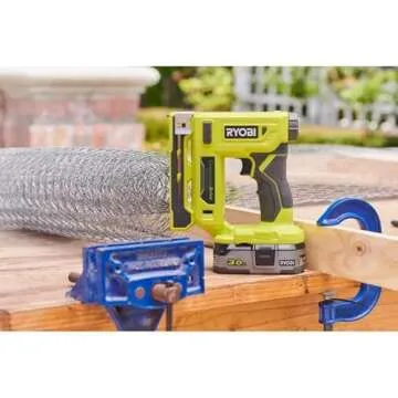 Ryobi 18-Volt ONE+ Cordless Compression Drive 3/8 in. Crown Stapler (Tool Only) P317