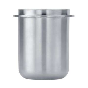 Normcore 58mm Portafilter Dosing Cup, Espresso Coffee Dosing Cup, Mirror-Polished Inside, 304 Stainless Steel, Compatible with 58mm Portafilters, Brushed Silver