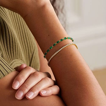 KissYan Tennis Bracelet for Women Adjustable and Stylish