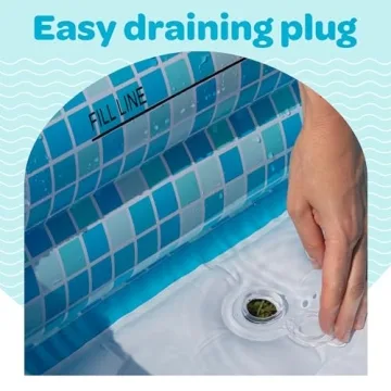 Inflatable Baby Pool with Cushioned Floor & Grip Handles