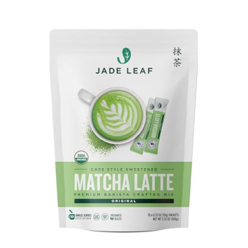 Jade Leaf Matcha Sweetened Latte - Cafe Style Green Tea Powder (10 Count)