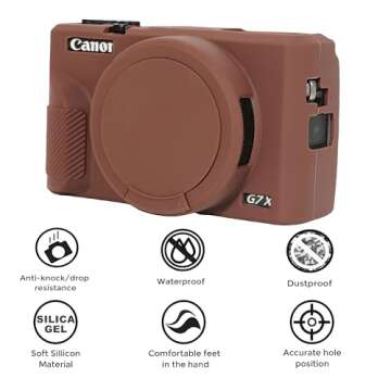 Stylish AEXUTDA Silicone Case for Canon G7 X Mark III