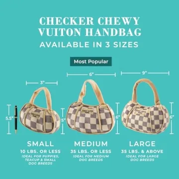 Haute Diggity Dog Checker Chewy Vuiton Handbag Plush Toy