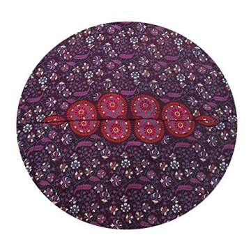 ANJANIYA 32" Peacock Mandala Floor Pillow Cover