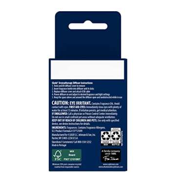 Glade Aromatherapy Cool Mist Oil Diffuser Refill, Choose Calm, Lavender + Sandalwood, 0.56 fl oz