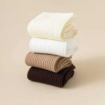 Stylish Digoon Cotton Crew Socks - Set of 6 Pairs for Women