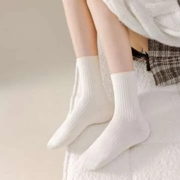 Stylish Digoon Cotton Crew Socks - Set of 6 Pairs for Women