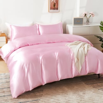 HOdo Home Satin Duvet Cover King Size Soft and Elegant