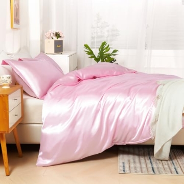 HOdo Home Satin Duvet Cover King Size Soft and Elegant