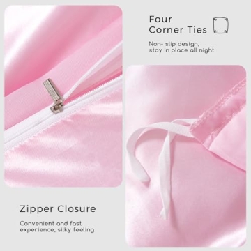 HOdo Home Satin Duvet Cover King Size Soft and Elegant