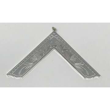 Exquisite Masonic Worshipful Master Collar Jewel - Silver Tone