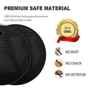 4 Pcs Silicone Trivets - Heat Resistant Kitchen Accessories