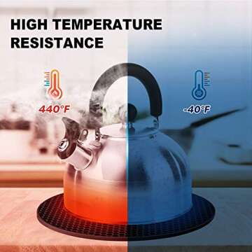 4 Pcs Silicone Trivets - Heat Resistant Kitchen Accessories