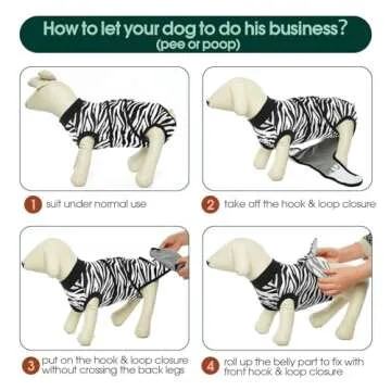 Kuoser Dog Surgery Recovery Suit, Recovery Suit for Female Male Dogs, Dog Onesie After Surgery Spay Neuter, Anti-Licking Pet Surgical Recovery Snugly Suit, Bodysuit for Abdominal Wounds Skin Disease