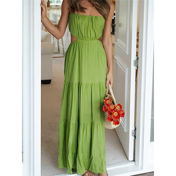 Stylish Sunloudy Spaghetti Strap Maxi Dress for Women