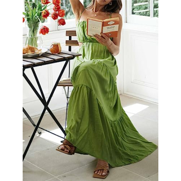 Stylish Sunloudy Spaghetti Strap Maxi Dress for Women