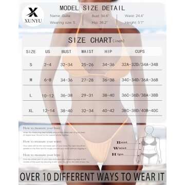 XUNYU Thong Bikini Sets for Women - Brazilian Micro String Bikinis Sexy Two Piece Swimsuit Triangle Top Halter Bathing Suits Neon Orange