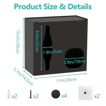 STWWO 2 in 1 Grocery Bag Holder & Trash Bag Dispenser, Metal Trash Bag Holder, Kitchen Grocery Bag S...