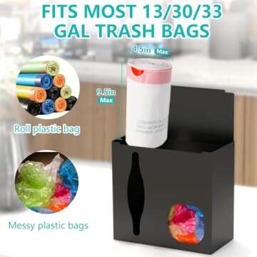 STWWO 2 in 1 Grocery & Trash Bag Holder Dispenser