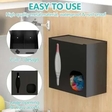 STWWO 2 in 1 Grocery & Trash Bag Holder Dispenser