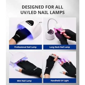 AIRSEE UV Protection Gloves for Gel Manicures - Comfortable & Durable