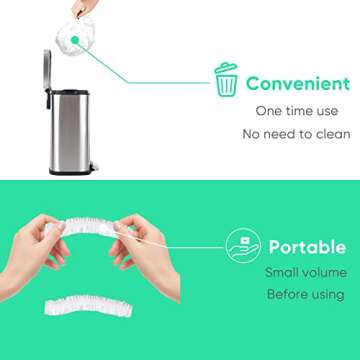 Avando Disposable Shower Caps 200pcs Hair Processing Clear Plastic Caps For Spa Home Use Hotel and Hair Salon Plastic Clear Elastic Bath Cap