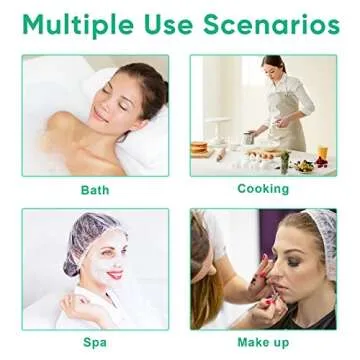 Avando Disposable Shower Caps 200pcs Hair Processing Clear Plastic Caps For Spa Home Use Hotel and Hair Salon Plastic Clear Elastic Bath Cap
