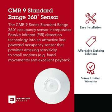 Energy Efficient Passive Infrared Ceiling Mount Sensor