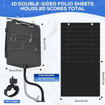 Somivrusa 2 in 1 Trumpet & Snare Drum Marching Lyre