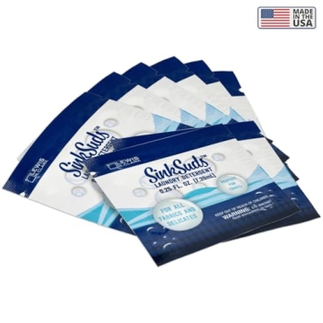 SinkSuds Travel Laundry Detergent TSA Compliant 8 Packets