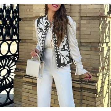 Women Vintage Embroidered Vest Y2k Sleeveless Open Front Linen Top Floral Crochet Flower Cardigan Fashion Vest Top (A-Army Green, XS)