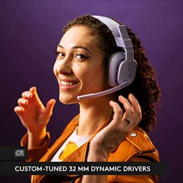 Logitech G Astro A10 Gen 2 Cross-Platform Wired Gaming Headset for PlayStation 5/4, Xbox S|X, Nintendo Switch, PC: 3.5mm Headphone Jack, 32mm Drivers, Flip-to-Mute Mic, Over-Ear - Lilac