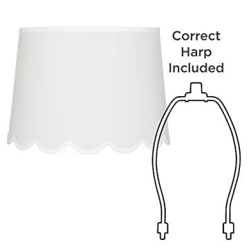 Stunning Hardback Scallop Bottom Empire Lamp Shade