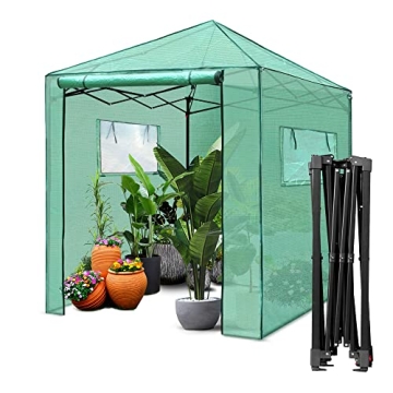 PexFix 6'x 5' Portable Walk-in Greenhouse – Effortless Assembly and Stability for All Your Gardeni...