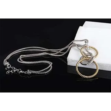 UNY Luxury Cable Wire Design Linked Chain Necklace Women Fashion Jewelry Drop Heart Shape Unique Present