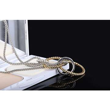 UNY Luxury Cable Wire Design Linked Chain Necklace Women Fashion Jewelry Drop Heart Shape Unique Present