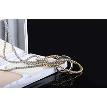 UNY Luxury Cable Wire Design Linked Chain Necklace Women Fashion Jewelry Drop Heart Shape Unique Present
