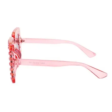 Shop MEETSUN Elton Rhinestone Sunglasses - Pink Glam