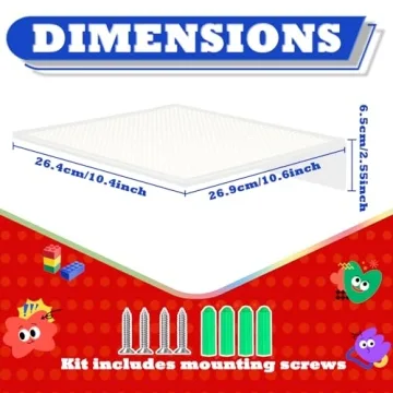 Floating Display Shelves for LEGO Collectibles - 2-Pack