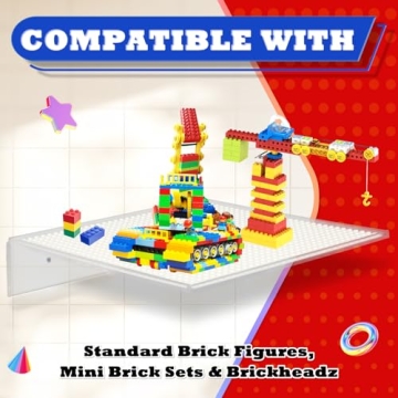 Floating Display Shelves for LEGO Collectibles - 2-Pack