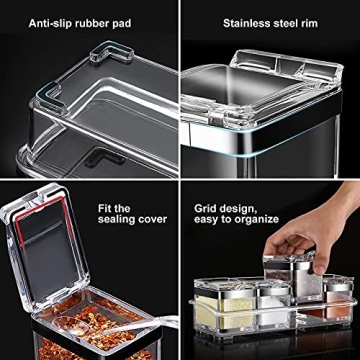 Acrylic Spice Container Set for Stylish Kitchen Storage