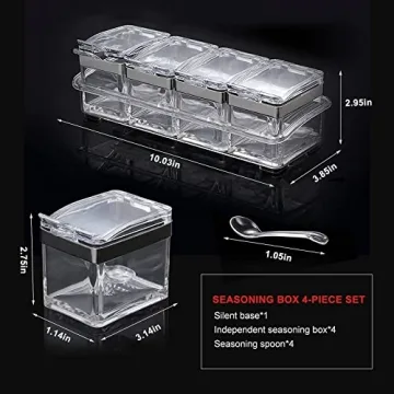 Acrylic Spice Container Set for Stylish Kitchen Storage