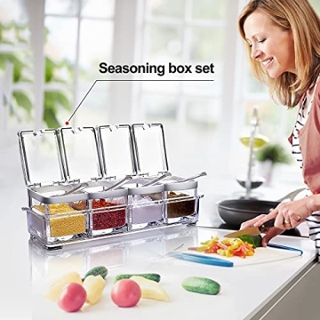 Acrylic Spice Container Set for Stylish Kitchen Storage